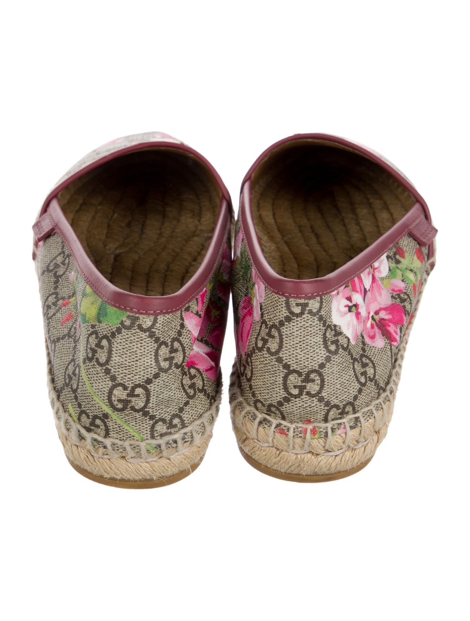 Gucci GG Supreme Leather Trim Embellishment Espadrille Sneakers